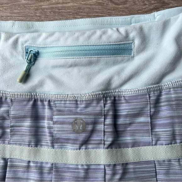 Lululemon Run Pace Setter Tall  Skirt Twisted Stripe Caspian Blue Caspian Blue - Picture 12 of 15